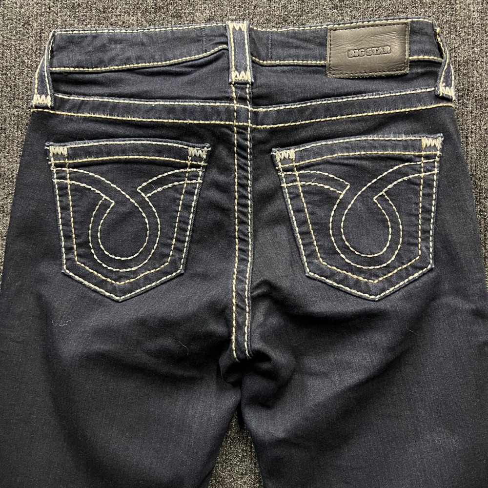 Big Star Maddie Skinny Jeans 24R Dark Wash Thick Stitch Denim 2620